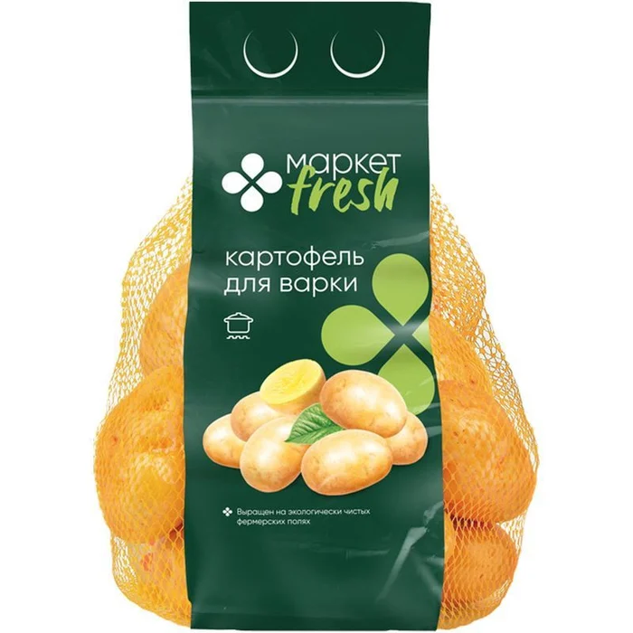 Картофель фасованный мытый для варки, 3 кг — референс упаковки